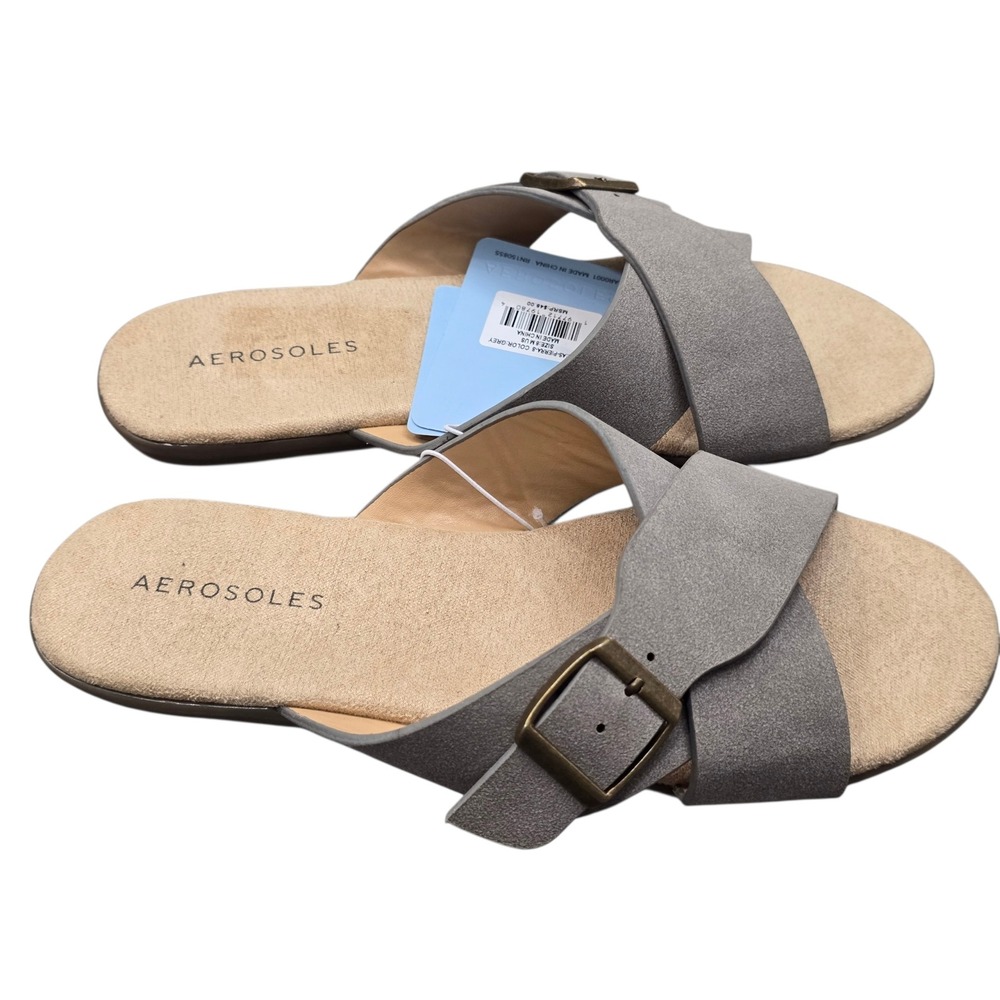 Aerosoles Gray Comfort Slide Sandals 
Casual Minimalist Athleisure Size 8 New - Picture 4 of 6